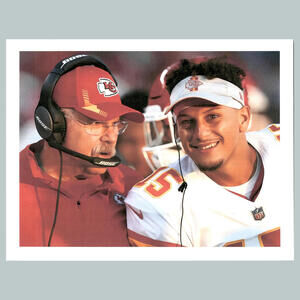 #0280  Patrick Mahomes and Andy Reid-Miked Up 4x6 Version Glossy Photo Fast Ship